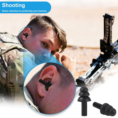 Ear Plugs for Swimming, Sleeping Noise Cancelling, Snoring, Shooting, Working, Reusable Silicone Earplugs, Super Soft Ear Plug for Noise Reduction, Ears Protection (8 Colors)
