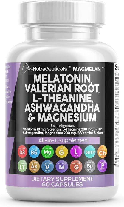 Clean Nutraceuticals Melatonin 10mg Valerian – Valerian Root & Ashwagandha: Traditional herbs known for their – Image 16