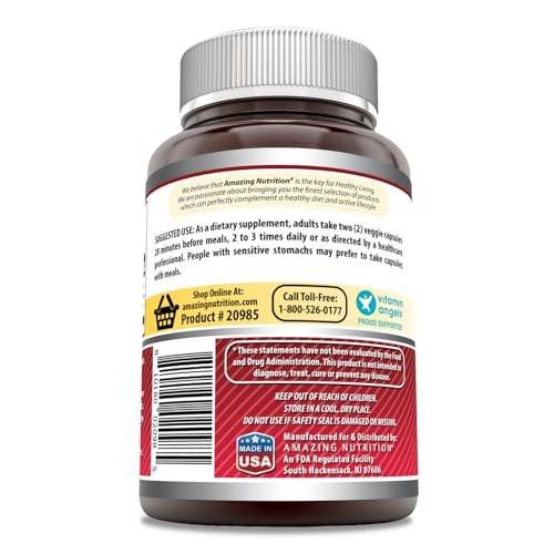 Amazing Formulas Quercetin 800mg with Bromelain 165mg, 120 Veggie Capsules Supplement | Non-GMO | Gluten Free | Made in USA - görsel 1