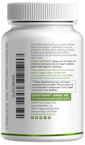 Organic 10-in-1 Mushroom Supplement, 240 Capsules – Lions Mane, Turkey Tail, Reishi, Cordyceps & More Mushroom Complex – Immune, Energy & Nootropic Brain Support – Non-GMO - görsel 12