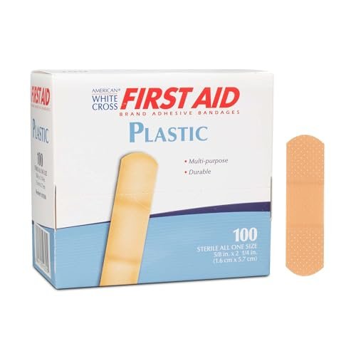 American White Cross First Aid Adhesive Strips, 5/8 x 2¼ Inches, Dukal 1010300, 100 Count - görsel 4