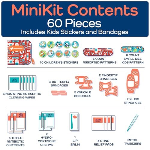 KeepGoing Small Travel First Aid Kit Kids – – Latex-Free Bandages: Safe for children and adults with latex – Image 2