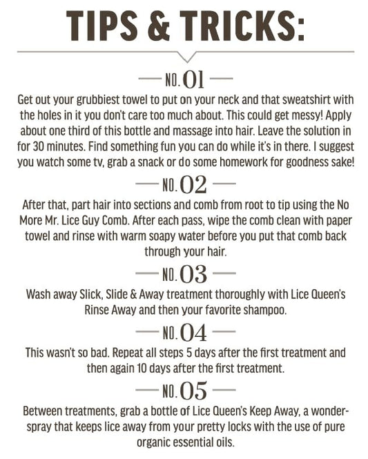 Lice Queen Slick, Slide & Away - 100% Dimethicone Lice Prevention and Treatment Gel - Gentle, Non-Irritating Formula for Kids and Adults - Safe for All Hair Types - 8 oz
