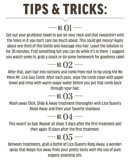Lice Queen Slick, Slide & Away - 100% – Easy to Use and Rinse-Free: Simply apply to dry hair, comb through, and – Image 5