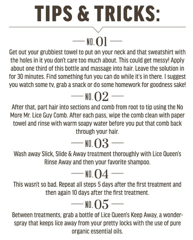 Lice Queen Slick, Slide & Away - 100% – Safe for All Hair Types and Ages: Whether you have straight, curly, – Image 3