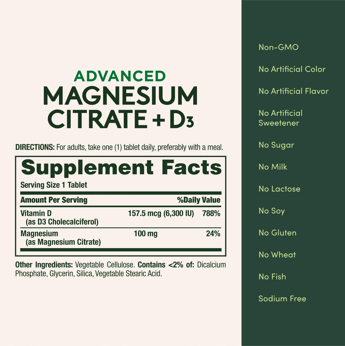 Nature’s Bounty Advanced Vitamin D3 with Magnesium Citrate Immune Formula, Supports Immune and Bone Health, 90 Tablets - görsel 9