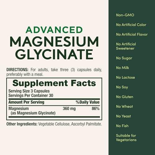 Nature's Bounty Calm Magnesium Glycinate – Promotes Relaxed Mood: Helps support a calm and balanced mood by – Image 13