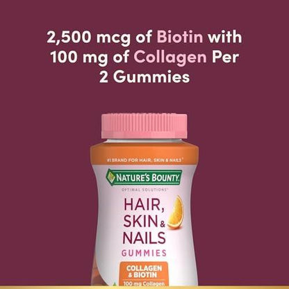 Nature's Bounty with Biotin and Collagen, Citrus Gummies, 140 Ct