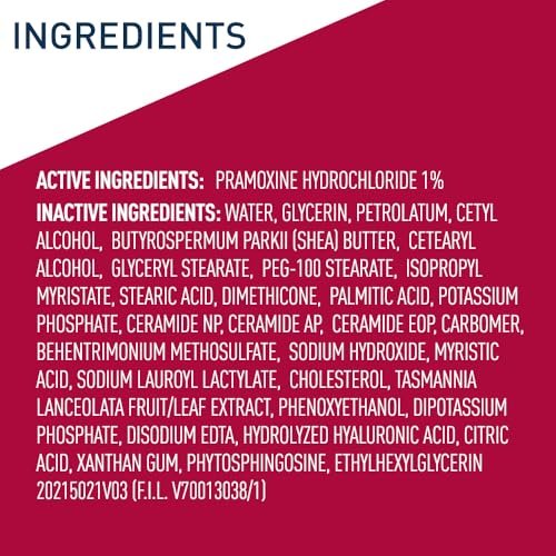 CeraVe Moisturizing Cream for Itch Relief, Anti Itch Cream with Pramoxine Hydrochloride, Relieves Itchy with Minor Skin Irritations, Sunburn Relief, Bug Bites, Fragrance Free, 16 Ounces - görsel 5