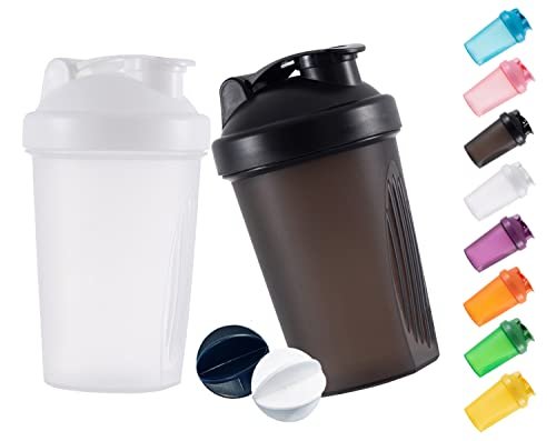 GAISHION Shaker Bottle Protein Shakes and 16-Ounce/400ML Shaker-Bottle with Whisk Balls, Non-BPA Plastic (Blue+Purple, 2-Pack) - görsel 6
