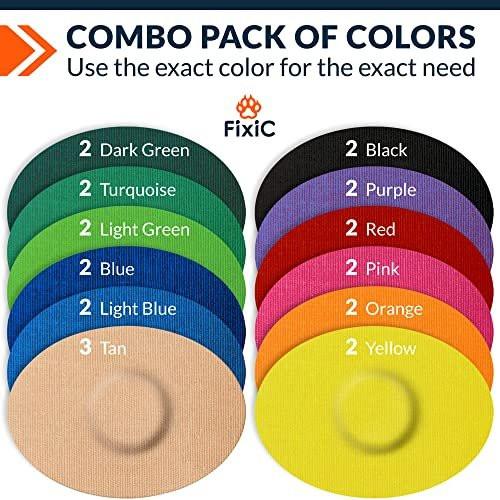 Fixic Freestyle Adhesive Patches 25 PCS – Good for Libre 1, 2, 3 & Plus – G7 & Stelo – Guardian – Waterproof Adhesive Bandages – Pre-Cut Back Paper – Long Fixation for Your Sensor! (Multi-Color) - görsel 1