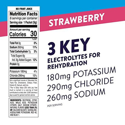 Pedialyte Fast Hydration Electrolyte Powder Packets, Apple, Hydration Drink, 24 Single-Serving Powder Packets