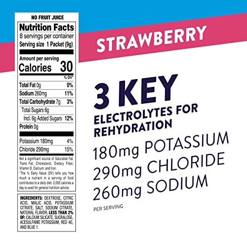 Pedialyte Fast Hydration Electrolyte Powder Packets, Apple, Hydration Drink, 24 Single-Serving Powder Packets - görsel 10