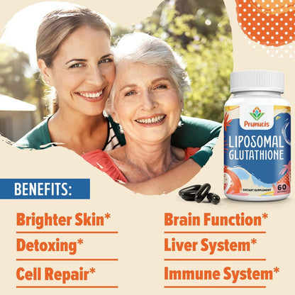 2400MG Liposomal Glutathione, with Vitamin C, Milk Thistle & Alpha-Lipoic Acid, Master Antioxidants, Pure Reduced L-Glutathione - Immune System, Cell Repair, Energy, High Absorption, 120 Softgels