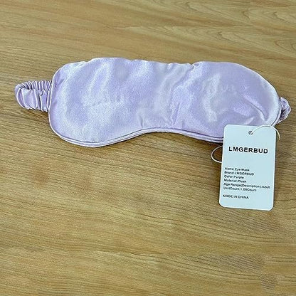 LMGERBUD Sleep Eye Mask for Sleeping - Soft Plush Fabric, Comfortable Eye Shade Cover for Travel Nap - Purple