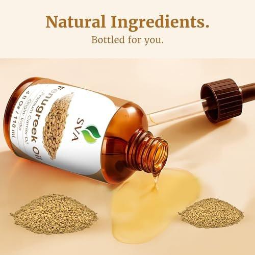 SVA Fenugreek Oil 4oz (118ml) Premium Carrier Oil with Dropper for Hair Care, Hair Oiling, Scalp Massage & Skin Care - görsel 13