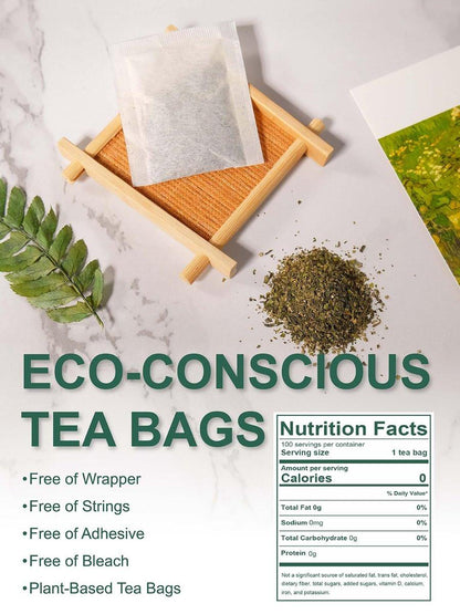 TeeLux Green Tea Bags, Natural Pure Green Tea, Super Antioxidant, Caffeinated, Support Overall Health, 200 Count