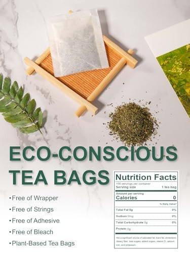 TeeLux Green Tea Bags, Natural Pure Green Tea, Super Antioxidant, Caffeinated, Support Overall Health, 200 Count - görsel 9