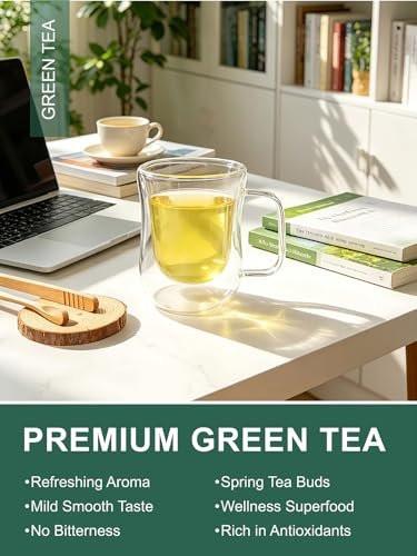 TeeLux Green Tea Bags, Natural Pure Green Tea, Super Antioxidant, Caffeinated, Support Overall Health, 200 Count - görsel 7