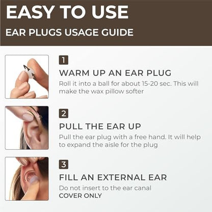 Peace&Quiet Wax Ear Plugs for Sleeping, – Moldable Silicone Gel Wax: Soft and pliable material conforms to your – Image 14