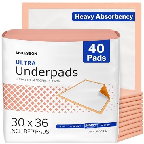 McKesson Underpads Disposable Bed Pads 30" x – Large Size: Measuring 30" x 36", these underpads provide ample – Image 2