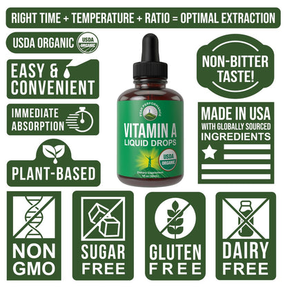 USDA Organic Ginger Root Extract Liquid Drops. Zero Sugar, Non Bitter Vegan Ginger Oil Supplement for Immune, Digestive + Gut Support. High Bioavailability, Gluten Free for Women and Men. Take Orally