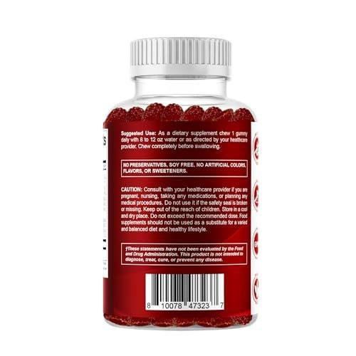 Vitamatic Vitamin B Complex Gummies with Vitamin C & Inositol - Natural Strawberry Flavor - 60 Gummies (2 Bottles) - görsel 11