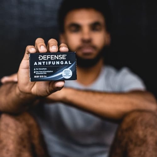 Defense Antifungal Bar Soap 2-Pack | Medicated Anti Fungal Treatment for Jock Itch, Ringworm, Athlete's Foot, Skin Fungus (Two Bars, No Case) - görsel 3
