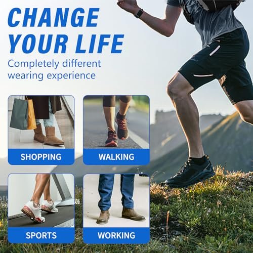 Plantar Fasciitis Relief Insoles: Arch Support Inserts Women Men - Insoles Men for Flat Feet - High Arch and Foot Pain - Orthotic Inserts for Shock Absorbing Standing All Day Work Boot Comfort - görsel 9