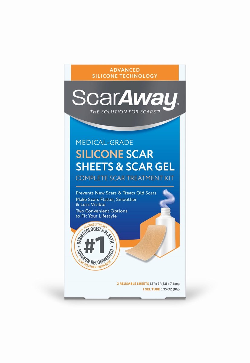 ScarAway Complete Scar Treatment Kit, Clinically Supported Treatment (Pack of 2) Tan Medical-Grade Silicone Scar Sheets (1.5" x 3") and Silicone Gel (0.35 Oz), Water-Resistant & Self-Adhesive - görsel 16