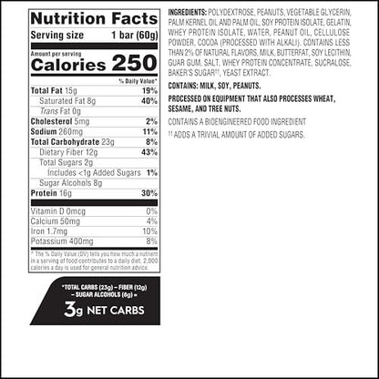 Atkins Chocolate Peanut Butter Protein Meal – High Fiber: 10g of fiber supports digestive health and promotes – Image 3