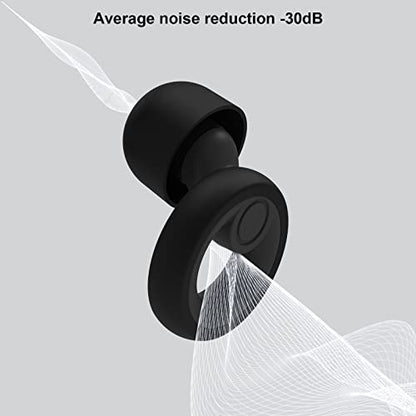 Jayine Ear Plugs for Noise Cancelling Ear Protection EarPlugs for Sleep, Concerts, Work, Study, 8 Size Eartips with Small Box, Perfect -30dB Silicone Earplugs for Noise Reduction