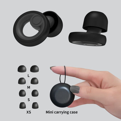 Jayine Ear Plugs for Noise Cancelling Ear Protection EarPlugs for Sleep, Concerts, Work, Study, 8 Size Eartips with Small Box, Perfect -30dB Silicone Earplugs for Noise Reduction