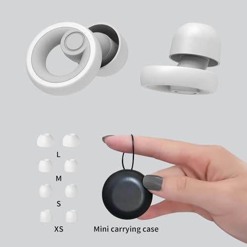 Jayine Ear Plugs for Noise Cancelling Ear Protection EarPlugs for Sleep, Concerts, Work, Study, 8 Size Eartips with Small Box, Perfect -30dB Silicone Earplugs for Noise Reduction - görsel 10