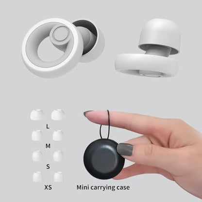 Jayine Ear Plugs for Noise Cancelling Ear Protection EarPlugs for Sleep, Concerts, Work, Study, 8 Size Eartips with Small Box, Perfect -30dB Silicone Earplugs for Noise Reduction