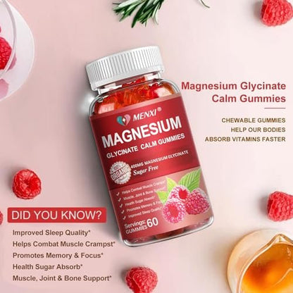 Magnesium Gummies 600mg per Serving - – Dual Magnesium Blend: Magnesium glycinate (400mg) is known for its calming – Image 8