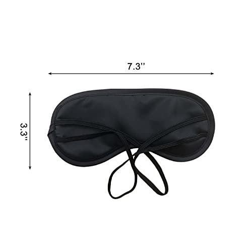 Medsuo 3pcs Comfortable Soft Sleep Eye Masks Shade Cover Lightweight Sleeping Blindfold for Men and Women, Suitable for Travel Sleep or Party Supplies (Black) - görsel 4
