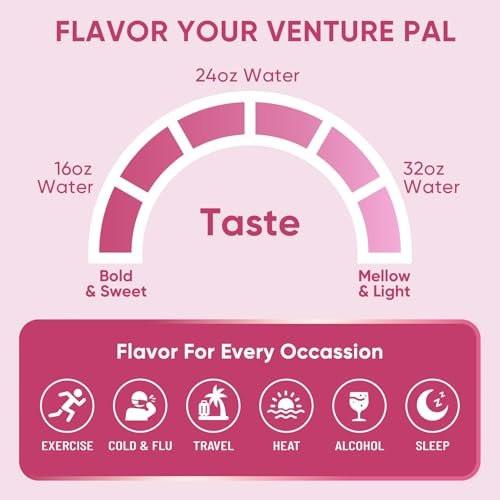 Venture Pal Sugar Free Electrolytes Powder Packets - Liquid Daily IV Hydration Packets | Instantly Hydrating & Party Recovery | 5 Vitamins & 7 Electrolytes | Certified Vegan, Keto, Non-GMO | 16 Sticks - görsel 7