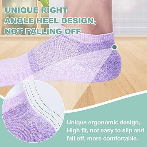 Bulinlulu Diabetic Socks for Women Men-6 Pairs Bamboo Viscose Non Binding Diabetic Ankle Low Cut Sock Size 6-9 9-11（White-Large） - görsel 10