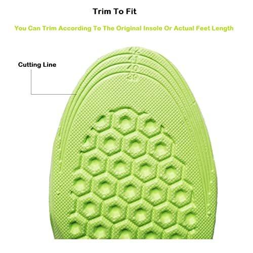 2 Pairs Honeycomb Elastic Shock Absorbing Shoe Insoles Breathable Sneaker Inserts Sports Shoe Insole Replacement Insoles for Women Kids (kids3-4.5 / women4-6.5) - görsel 3