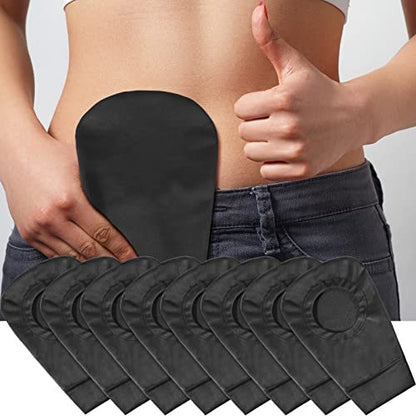 4 Pcs Black Ostomy Bag Cover Ostomy Pouch Cover Odor Control Stretchy Bag Washable Pouch Liner for Women Men Lightweight Care Protector Protective (2.36 Inch Diameter)
