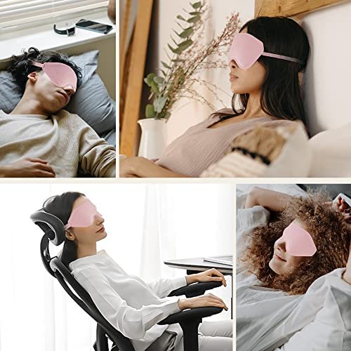 Sleep Mask for Men Women, Upgraded 3D Deep Contoured Eye Covers for Sleeping with Adjustable Strap, Block Out Light, Soft Comfort Eye Shade Cover for Travel Yoga Nap (1pcs, Pink) - görsel 9