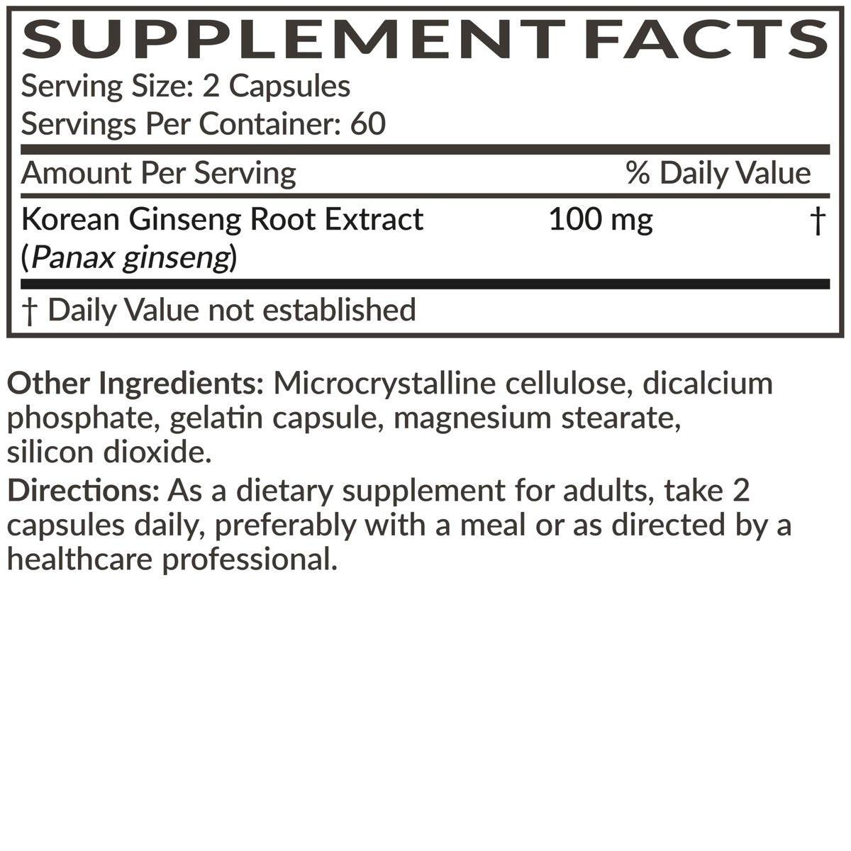Futurebiotics Korean Panax Ginseng Energy, Memory & Brain Health Support, Non-GMO, 120 Capsules - görsel 4
