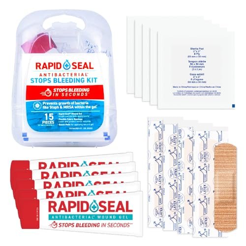 Rapid Seal 15pc Hemostatic First Aid Wound Care Kit | Stops Bleeding in Seconds | Quick Effective Bleed Control | for Blood Clotting, Trauma Kit, Survival Gear and Supplies - görsel 10