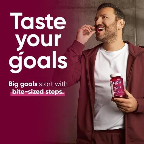 Goli Beets Cardio Gummies with CoQ10 and Vitamin B12 - Beetroot Extract - Cardiovascular Wellness - Vegan, Non-GMO, Gluten-Free - görsel 6