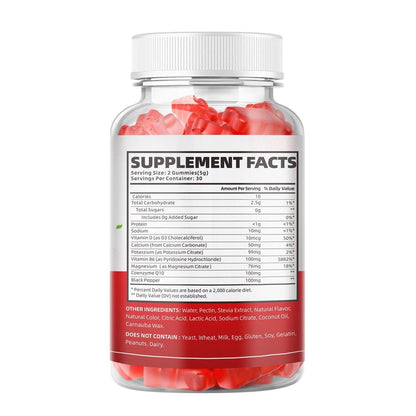 softbear Potassium Gummies for Adults, High Absorption Magnesium Potassium Supplement with Vitamin B6 for Leg Cramps & Muscle Health Sugar-Free Vegan Strawberry 60 Gummies