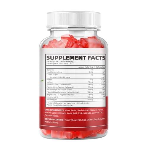 softbear Potassium Gummies for Adults, High Absorption Magnesium Potassium Supplement with Vitamin B6 for Leg Cramps & Muscle Health Sugar-Free Vegan Strawberry 60 Gummies - görsel 16