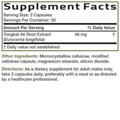 Bronson Longjack Tongkat Ali Extra Strength, 60 Vegetarian Capsules