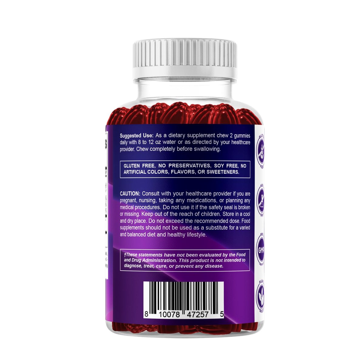Vitamatic Sugar Free 5-HTP 200mg Gummies with B6 – 60 Pectin-Based Gummies – Mood Support & Stress Relief - görsel 12
