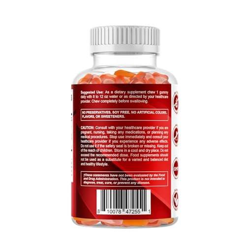 Vitamatic Vitamin A 25,000 IU Gummies – Sugar Free Retinyl Palmitate – 1 Daily Gummy, 120 Servings – High Potency Vitamin A Support – Natural Strawberry Flavor – Pectin Based – 120 Count - görsel 1